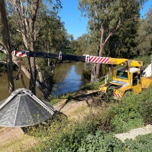 19 June 2020  |  ABC COVER FISH EXCLUSION SCREENS INSTALLED ON MACQUARIE RIVER